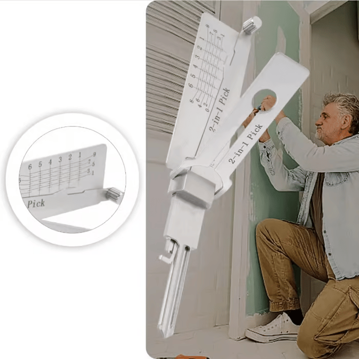 🔥 ⚒️Stainless Steel Master Key Decoder(Only applicable to Flat Key Lock)