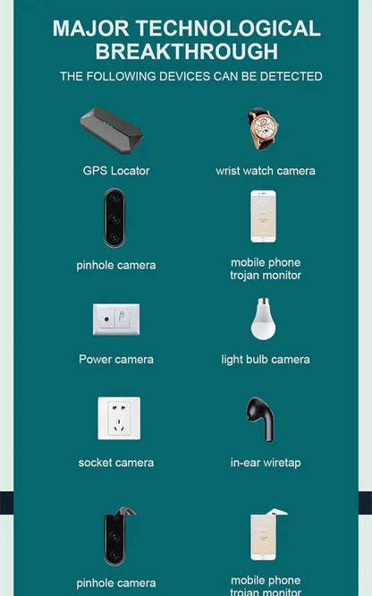 🥳2026 HOT SALE🥳💞50K+ SOLD!🚗🏨 50% OFF! Anti-Spy Detector – 5 detection modes, 6‑level sensitivity. Finds hidden cameras, listening devices & GPS trackers. Stay safe in hotels, cars, fitting rooms! 🌟💪