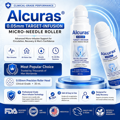 Alcuras™ 0.05mm Target-Infusion Micro-Needle Roller — Restores Tissue Health, Enhances Rigidity & Stamina, Relieves Muscle & Joint Discomfort