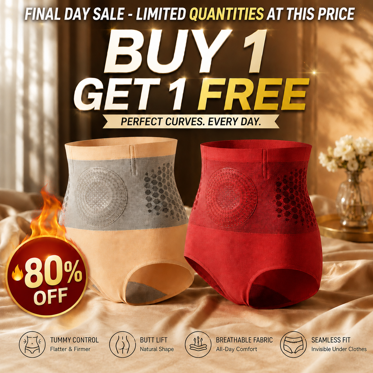 ⏰【Buy 1 Get 1 Free】Sfrcord® Official Brand Store |2026 4-In-1 Micro-Particle Sculpting & Fat-Burn Short