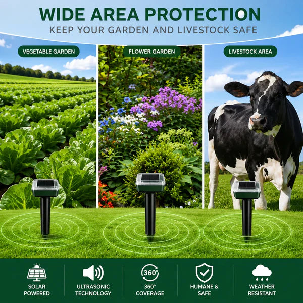 Spring Sale 50% OFF☘️Solar Powered Waterproof Screw Mole Repellent🐭