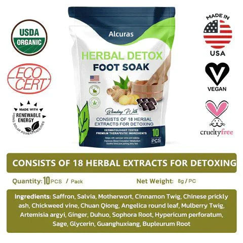 Alcuras™ PRO Herbal Detox Foot Soak Beads