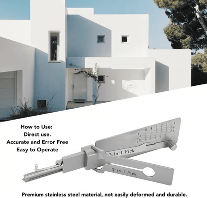 🔥 ⚒️Stainless Steel Master Key Decoder(Only applicable to Flat Key Lock)