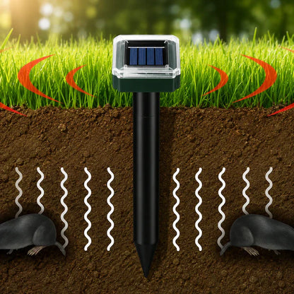 Spring Sale 50% OFF☘️Solar Powered Waterproof Screw Mole Repellent🐭