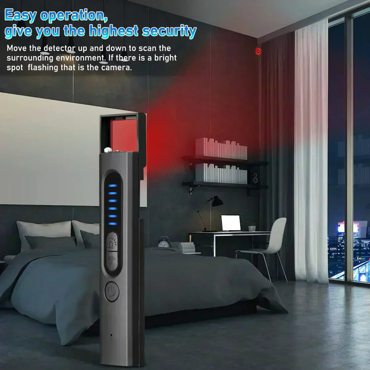 🥳2026 HOT SALE🥳💞50K+ SOLD!🚗🏨 50% OFF! Anti-Spy Detector – 5 detection modes, 6‑level sensitivity. Finds hidden cameras, listening devices & GPS trackers. Stay safe in hotels, cars, fitting rooms! 🌟💪