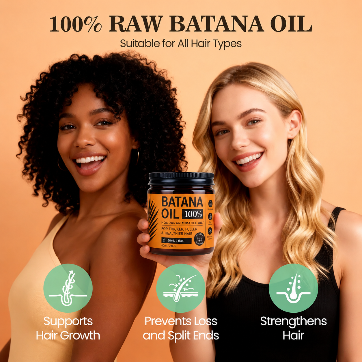 🌱 Batana Oil for Hair Growth,Raw Organic Batana Mask from Honduras