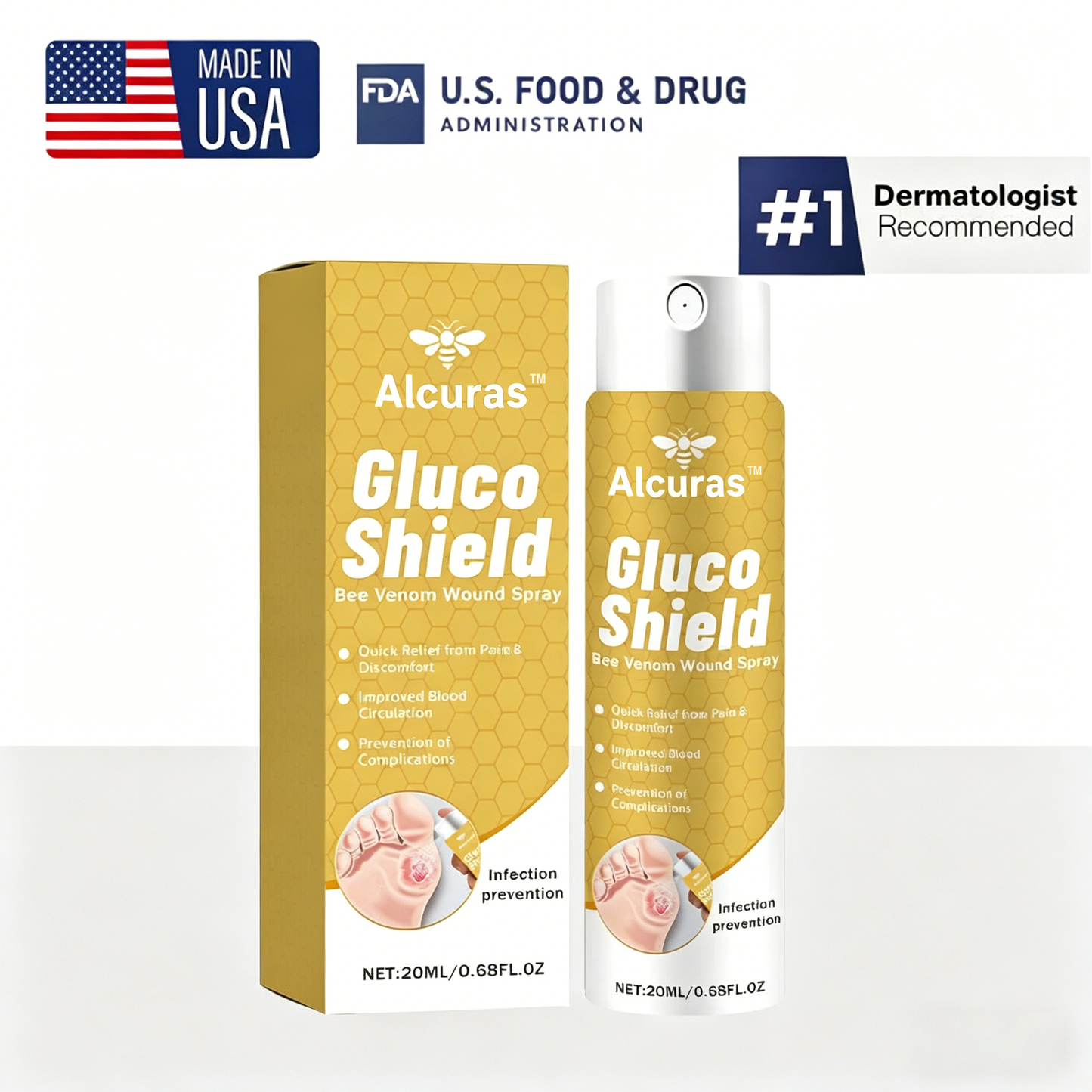 Alcuras™ GlucoShield Bee Venom Wound Spray💪