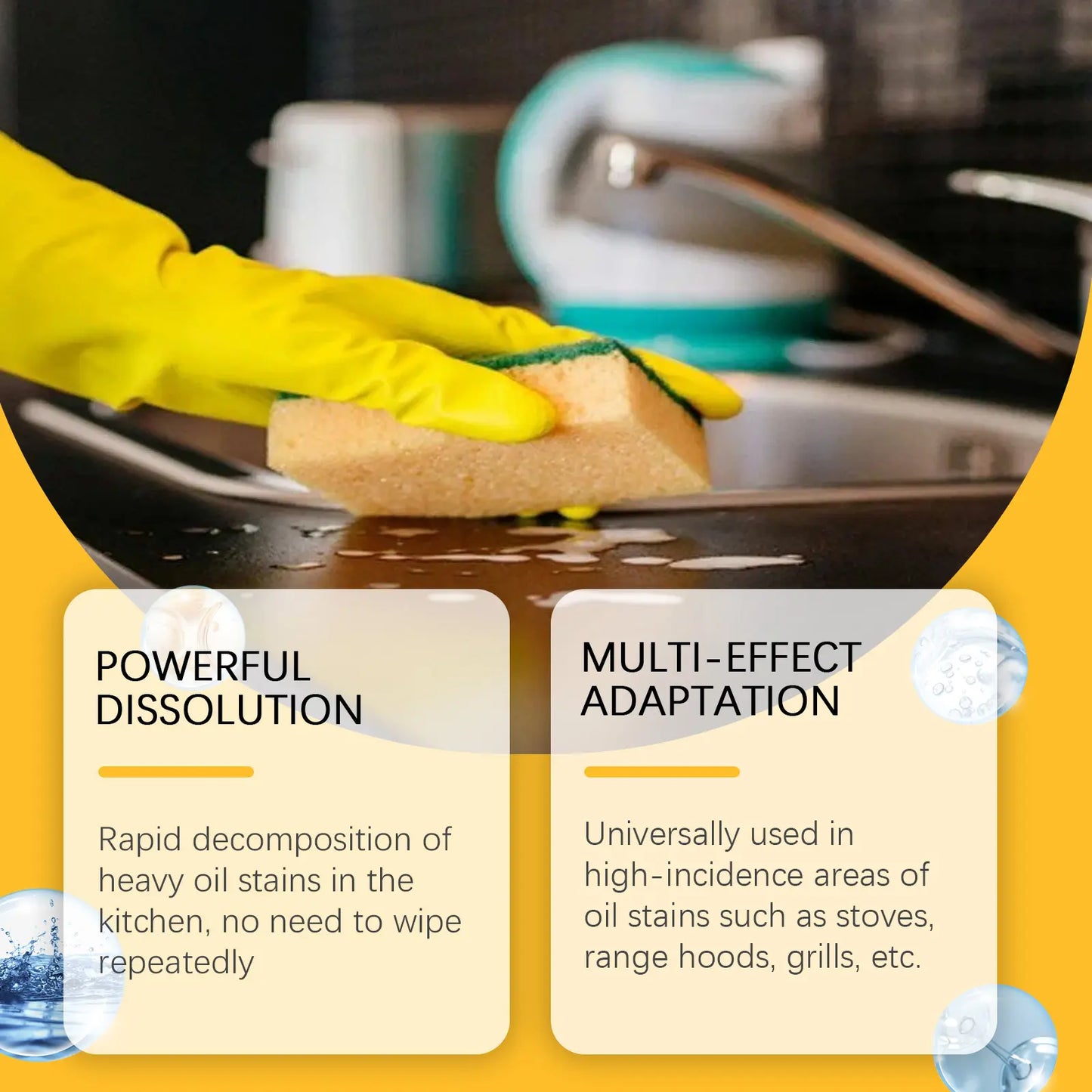 Heavy Duty Degreaser Cleaner Spray for Kitchen, Household, Oven, Stove, Range Hood,Household kitchen cleaners