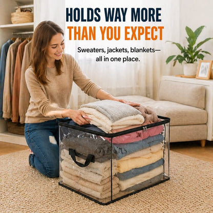 Buy 1 Get 1 Free📢Large Heavy-Duty Thick Plastic Clear Storage Bag for Clothes, Moving & Storage