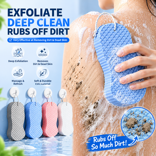 Magic Exfoliating Bath Spongeonge,3D Super Soft Exfoliating Bath Sponge, Skin Friendly and Reusable for Adults Children and Pregnant Women