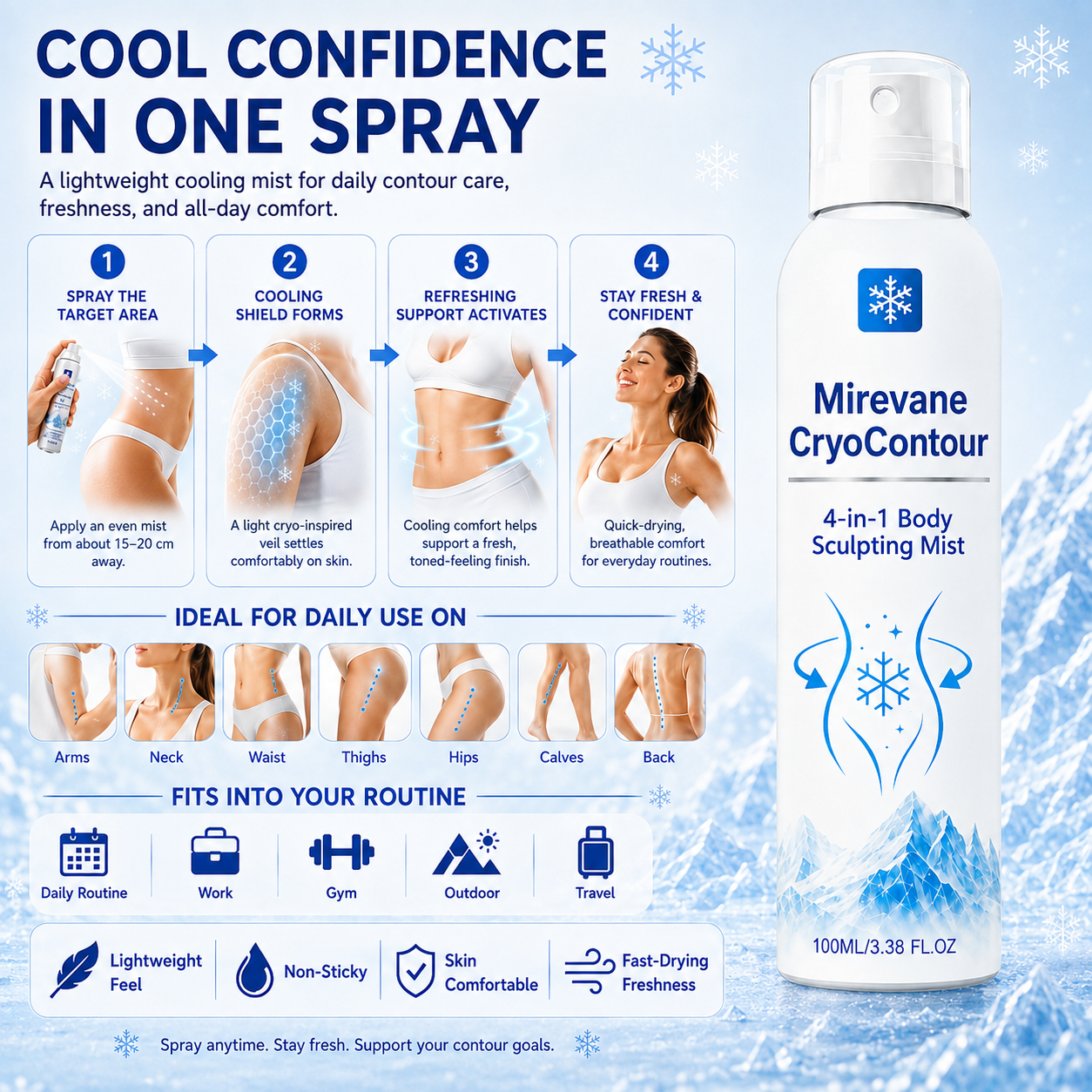 Alcuras® CryoContour 4-in-1 Body Sculpting Mist