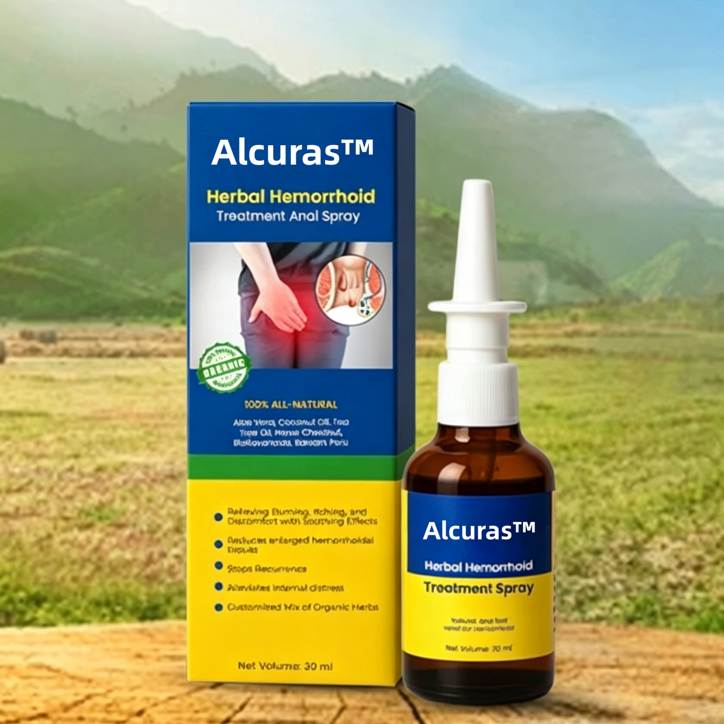 Alcuras™ Herbal Hemorrhoid Treatment Anal Spray Pro