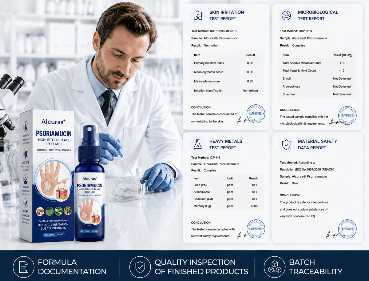 Alcuras® PsoriaMucin No-Rub Itch & Flake Relief Mist