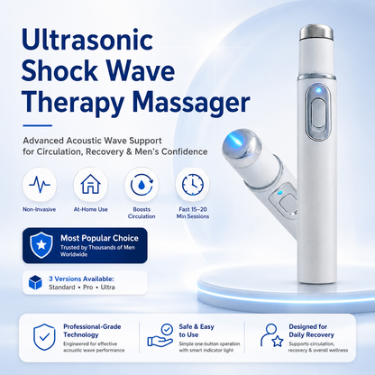 💥Mresio® Ultrasonic Shock Wave Therapy Massager——Restore Circulation. 🔥Relieve Deep Pain. Rebuild Male Confidence.