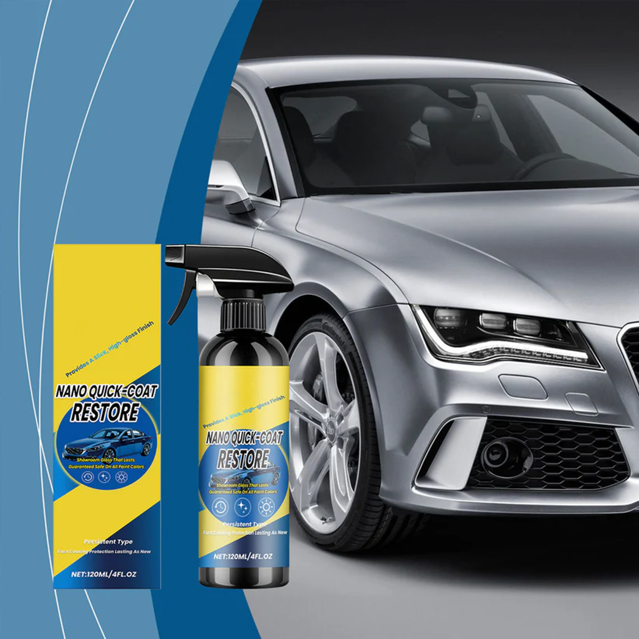 Automotive Nano Coating Repair Agent - With Dust and Water Repellent Properties - Long-lasting and Durable with Gloss, Suitable for Continuous Use