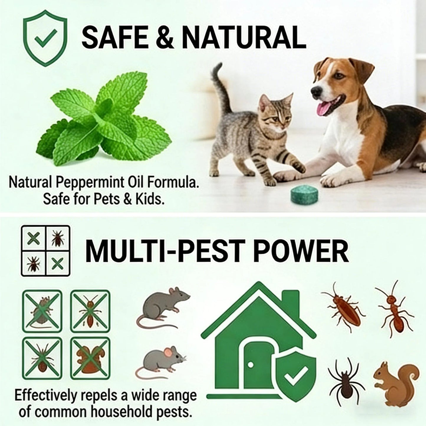 Natural Peppermint Rodent Repellent Balls (12 Pack) 🚫Keep Rats, Mice & Pests Away Safely