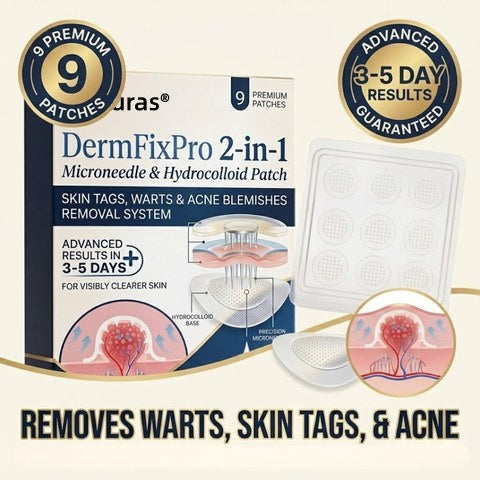 Alcuras® DermFixPro 2-in-1 Microneedle & Hydrocolloid Patch
