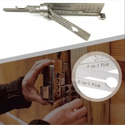 🔥 ⚒️Stainless Steel Master Key Decoder(Only applicable to Flat Key Lock)