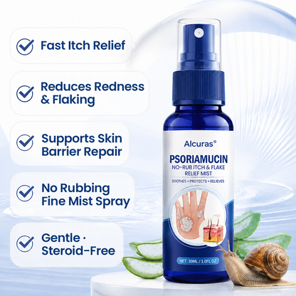 Alcuras® PsoriaMucin No-Rub Itch & Flake Relief Mist