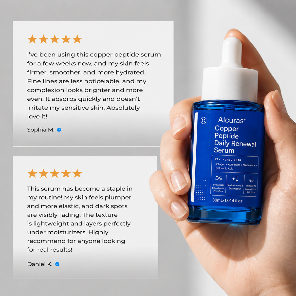Alcuras® Copper Peptide Daily Renewal Serum