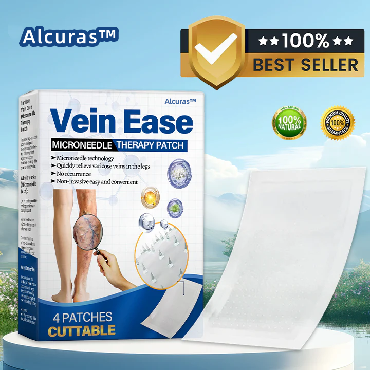 Alcuras™ Vein Ease Microneedle Therapy Patch - Fast ⚡Effective 💪 and Non-Invasive 🚫 Treatment for Varicose Veins & Leg Swelling 👣