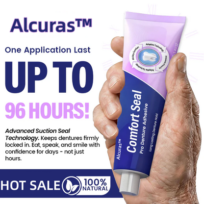 Alcuras® Comfort Seal Pro Denture Adhesive🦷💜(96- Hour Lock Hold, Comfortable & Zinc-Free Denture Fit) 🔥