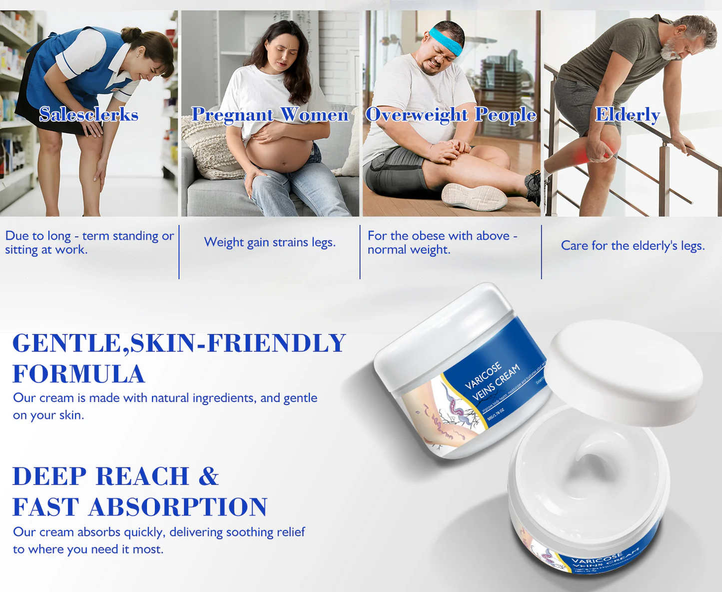 🎉Buy One Get One Free🎁 -Alcuras® Fast‑Absorbing Varicose Veins Care Cream For Smooth, Light, Confident Legs🦵