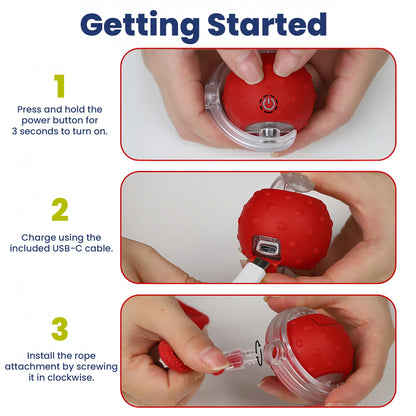 Cat Toy Chirp & Chase Motion Activated Cat Ball with LED Lights