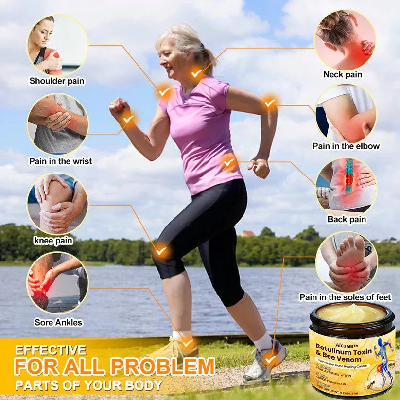 🔥Alcuras™ Botulinum Toxin & Bee Venom Pain-Relief Bone Healing Cream🐝💎