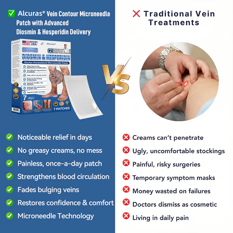 Alcuras® Vein Contour Microneedle Patch – 7-Day Visible Results for Varicose Veins