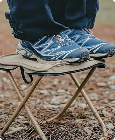 Take a Seat—Anywhere, Anytime!  Stay Comfortable on  the Go with the  Foldable Backpack Stool