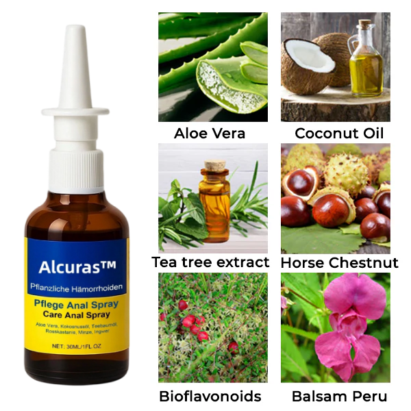 Alcuras™ Herbal Hemorrhoid Treatment Anal Spray Pro