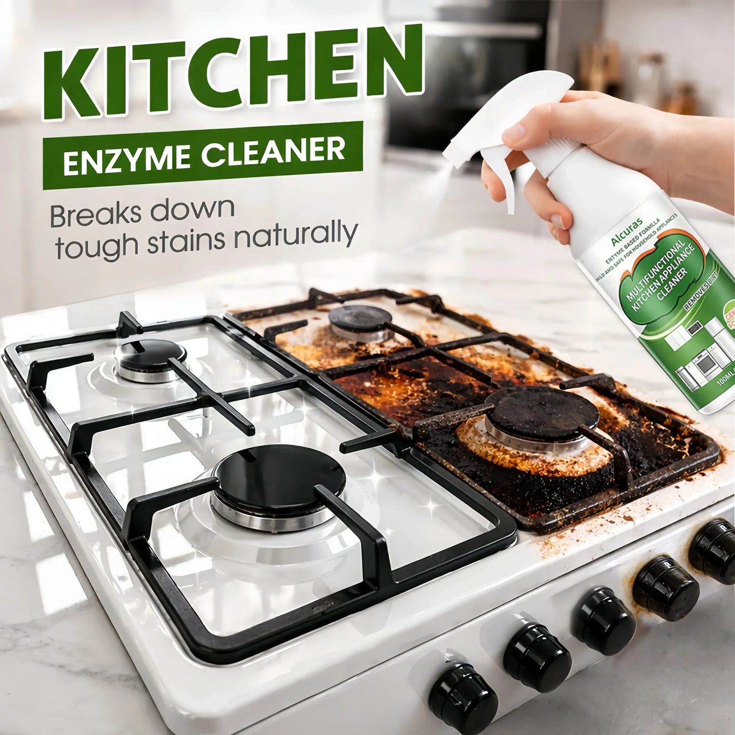 Multi-Purpose Enzyme Foam Cleaner 100ml - Effortlessly Removes Grease in Seconds