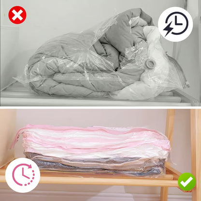 Thickened Stereoscopic No-Pump Vacuum Compression Bag