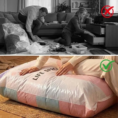 Thickened Stereoscopic No-Pump Vacuum Compression Bag