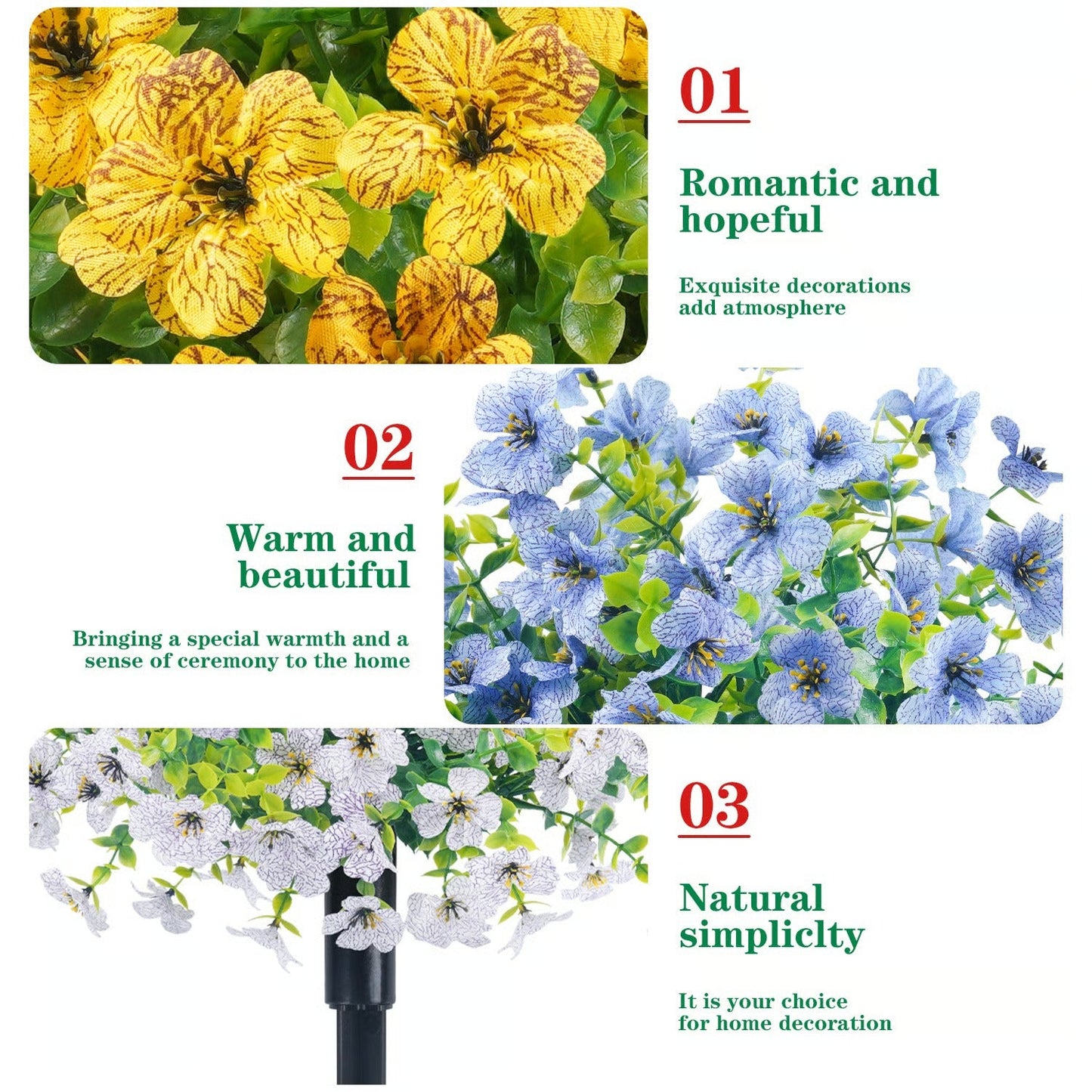 🔥Outdoor/Indoor UV Resistant & Waterproof Artificial Flower Decor
