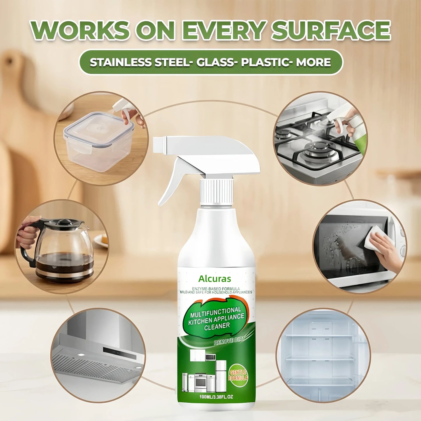 Multi-Purpose Enzyme Foam Cleaner 100ml - Effortlessly Removes Grease in Seconds