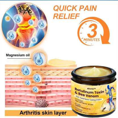 🔥Alcuras™ Botulinum Toxin & Bee Venom Pain-Relief Bone Healing Cream🐝💎