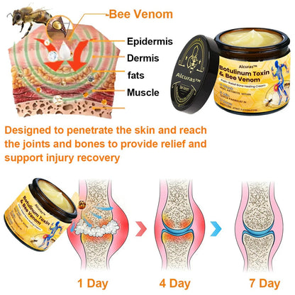 🔥Alcuras™ Botulinum Toxin & Bee Venom Pain-Relief Bone Healing Cream🐝💎