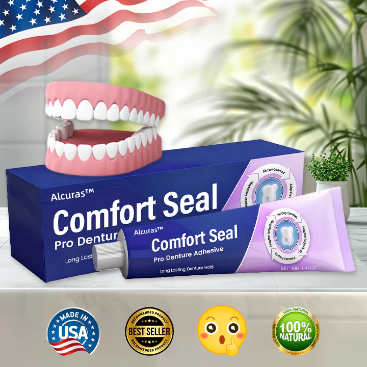 Alcuras® Comfort Seal Pro Denture Adhesive🦷💜(96- Hour Lock Hold, Comfortable & Zinc-Free Denture Fit) 🔥