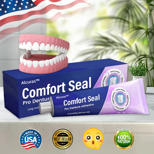 Alcuras® Comfort Seal Pro Denture Adhesive🦷💜(96- Hour Lock Hold, Comfortable & Zinc-Free Denture Fit) 🔥