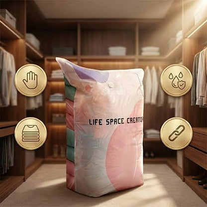 Thickened Stereoscopic No-Pump Vacuum Compression Bag
