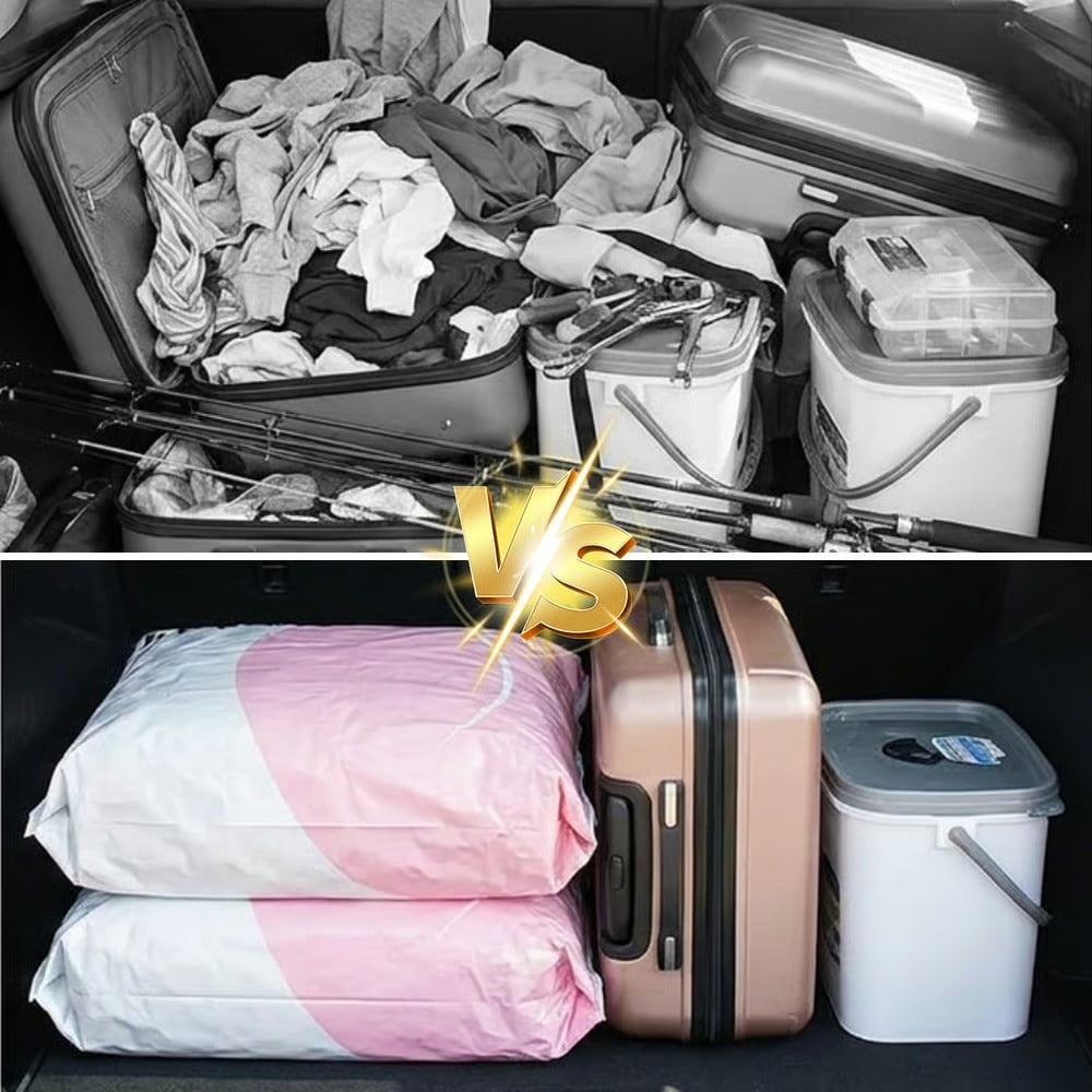 Thickened Stereoscopic No-Pump Vacuum Compression Bag