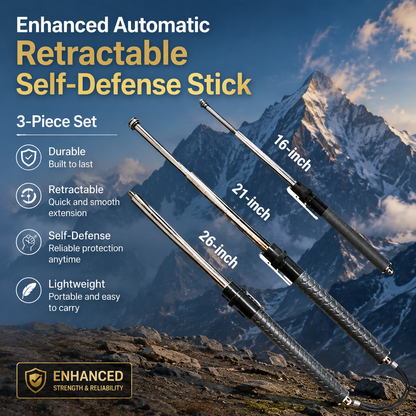 Enhanced Automatic Retractable Self-Defense Stick
