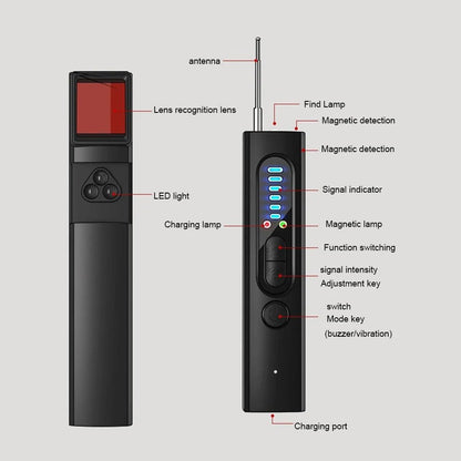 🥳2026 HOT SALE🥳💞50K+ SOLD!🚗🏨 50% OFF! Anti-Spy Detector – 5 detection modes, 6‑level sensitivity. Finds hidden cameras, listening devices & GPS trackers. Stay safe in hotels, cars, fitting rooms! 🌟💪