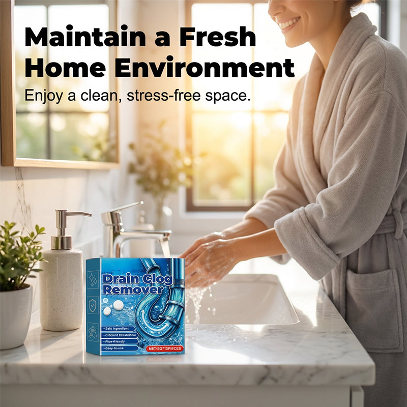 Effervescent Drain Clog Remover Tablets – Fast-Acting, Safe for Pipes & Removes Odors for Smooth Drains ✨