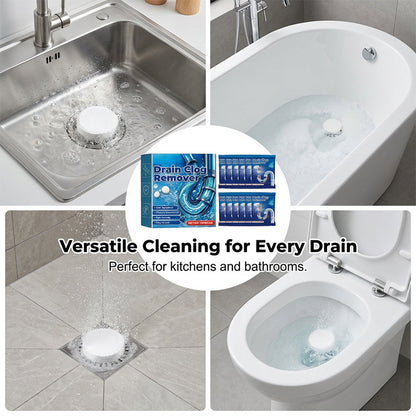 Effervescent Drain Clog Remover Tablets – Fast-Acting, Safe for Pipes & Removes Odors for Smooth Drains ✨